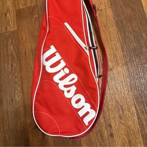 Vintage Wilson Red and White Tennis Bag